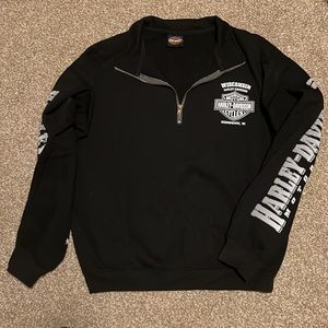 Harley Davidson collared crewneck sweatshirt